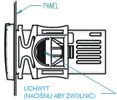 10. INSTALACJA I MONTAŻ 11. POŁĄCZENIA ELEKTRYCZNE XC10CX oraz XC30CX powinien być montowany na pionowym panelu w otworze o wymiarach 29x71mm i mocowany przy użyciu dedykowanych uchwytów.
