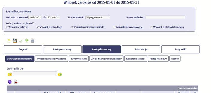 Wskazany opis planowanego zakresu merytorycznego na przyszły okres rozliczeniowy będzie stanowił podstawę do weryfikacji przez Instytucję Zarządzającą/ Pośredniczącą kolejnego wniosku o płatność w