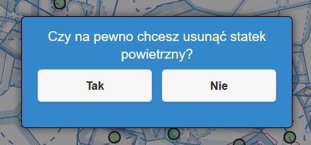 Usuwanie statku powietrznego Po wybraniu statku powietrznego