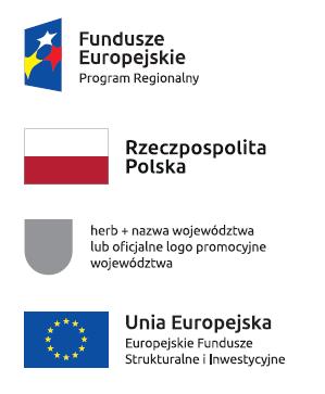 W przypadku projektów finansowanych przez program regionalny, herb województwa lub jego oficjalne logo promocyjne umieszczasz pomiędzy barwami RP a znakiem UE.