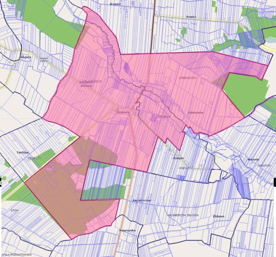 W wyniku konsultacji społecznych oraz spotkań roboczych, uznano, że za obszary zdegradowane w gminie należy uznać sołectwa Drużbice, Drużbice-Kolonia i Gręboszów.