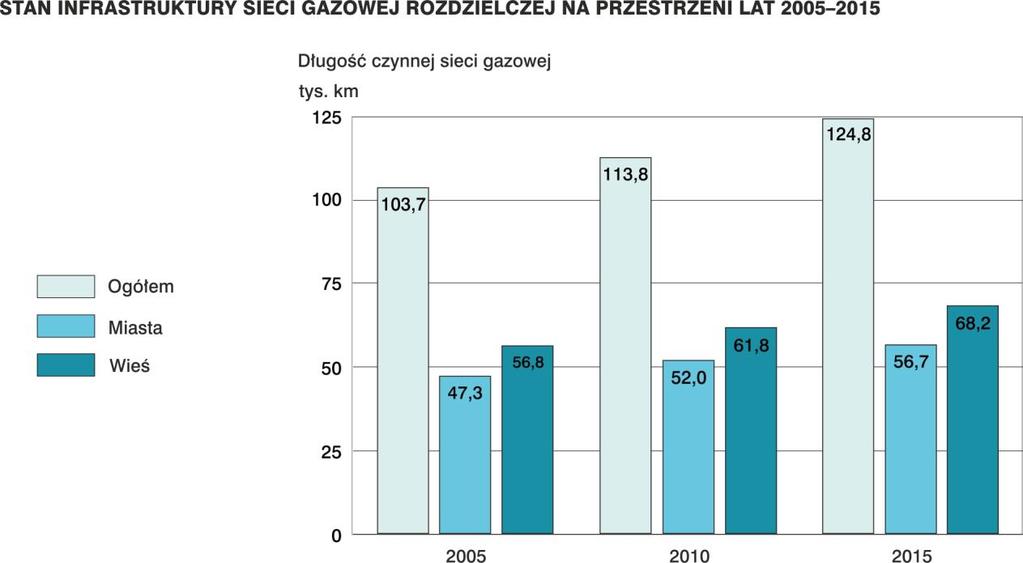 2.2. GOSPODARKA ENERGETYCZNA I GAZOWNICTWO W ostatnim dziesięcioleciu utrzymuje się wzrost inwestycji w obszarze infrastruktury systemu gazu ziemnego. Od 2005 r.