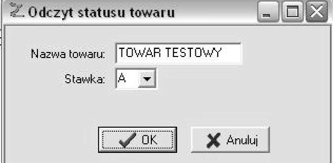 W polu opis prezentowany jest opis wysy³anych danych, natomiast w polu Rozkaz treœæ rozkazu. Aby dokonaæ odczytu nale y nacisn¹æ klawisz.