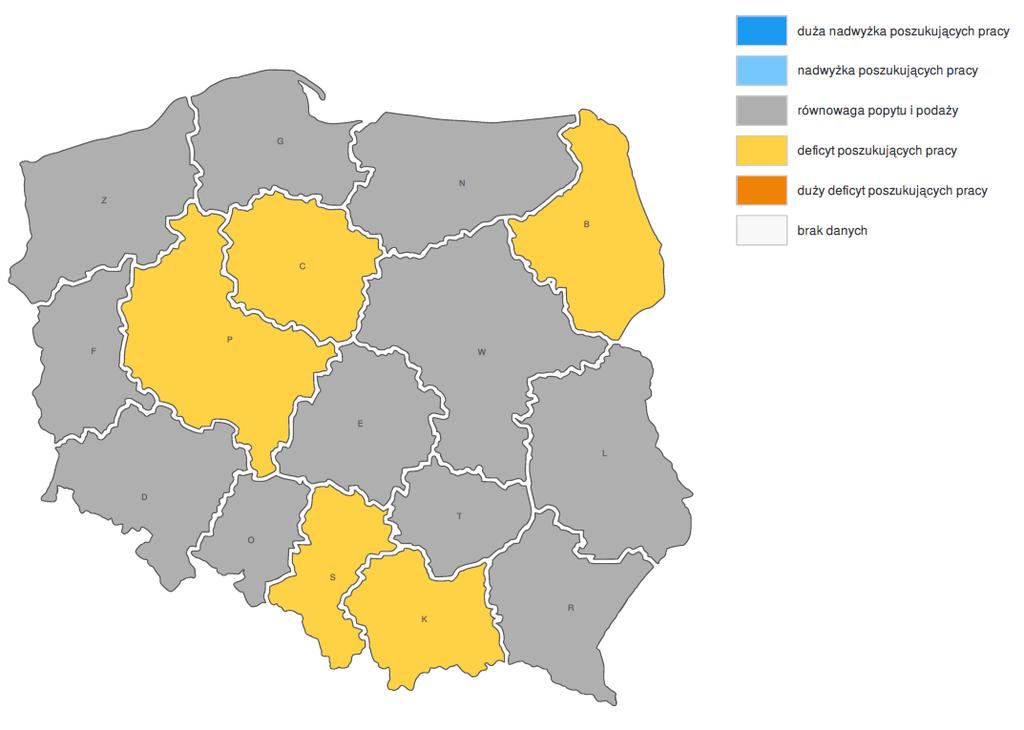 wskaźników nie osiągnął wymaganego poziomu. W 2015, 2017 oraz I półroczu 2018 roku zawód administrator baz danych nie został sklasyfikowany do zawodów deficytowych, zrównoważonych lub nadwyżkowych.