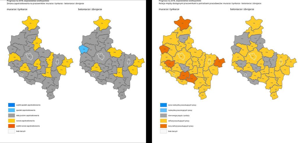 MURARZ I TYNKARZ a BETONIARZ I ZBROJARZ Jak wynika z barometru na 2018 rok największy, duży deficyt murarzy i tynkarzy prezentuje powiat złotowski PZL.