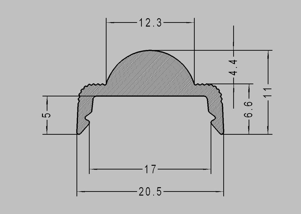 1010.99 PROFILE COEXTRUDED POLIWĘGLANOWE PRZEZROCZYSTE/ OPAL 1010.