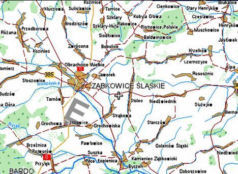 POŁOŻENIE NIERUCHOMOŚCI Nieruchomość położona na obrzeżach wsi Niedźwiednik, w gminie Ziębice, przy szlaku komunikacyjnym łączącym Dzierżoniów z przejściem granicznym w Czechach w