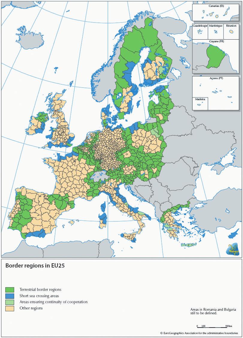 32 Rozporządzenie ogólne 1083/2006 a) w przypadku wspó³pracy transgranicznej do finansowania kwalifikuj¹ siê regiony NUTS 3 po³o one wzd³u wszystkich granic wewnêtrznych i niektórych zewnêtrznych