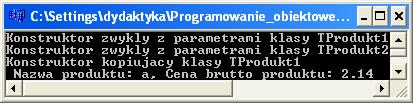 1.4. Wywołanie konstruktora kopiującego 1.