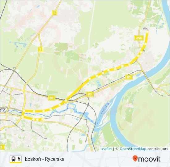 Kierunek: Toruńska - Kazimierza Wielkiego Łoskoń 21 przystanków WYŚWIETL ROZKŁAD JAZDY LINII Rozkład jazdy dla: tramwaj 5 Rozkład jazdy dla Toruńska - Kazimierza Wielkiego Łoskoń Toruńska -