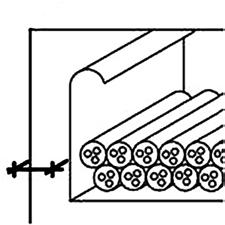 średnica zewnętrzna kabli Ø 80 mm. Wiązki kablowe do Ø 100 mm z kablami do Ø 21 mm.