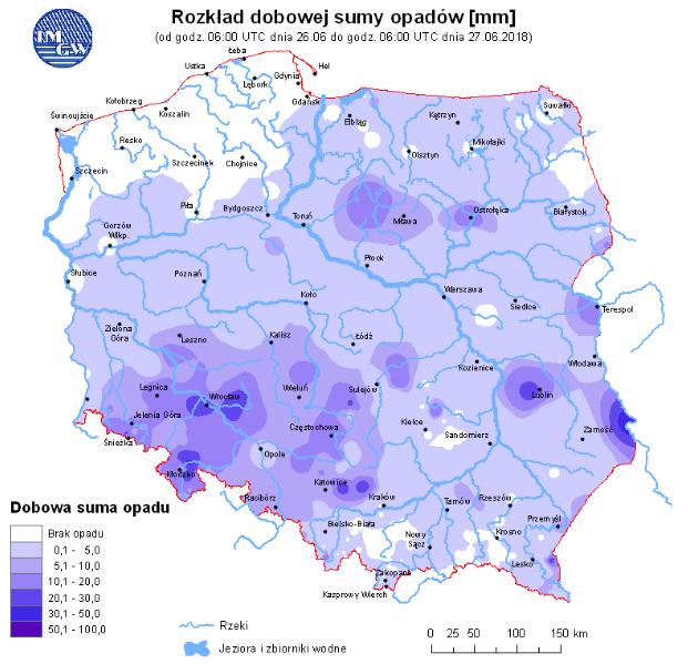 w rzekach Rozkład dobowej