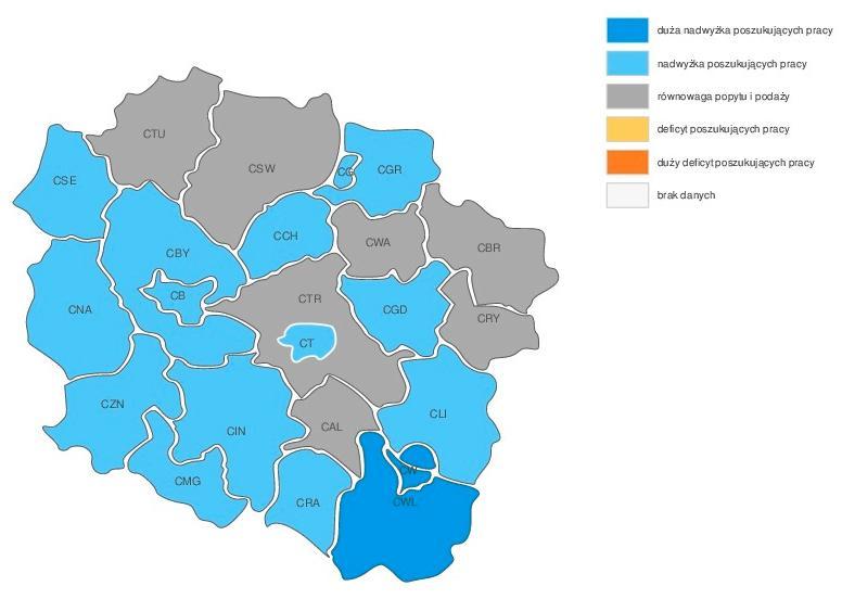 Legenda: CSE powiat sępoleński CGD powiat golubsko-dobrzyński CB Bydgoszcz CTU powiat tucholski CT Toruń CBY powiat bydgoski ziemski CSW powiat świecki CTR powiat toruński ziemski CRA powiat