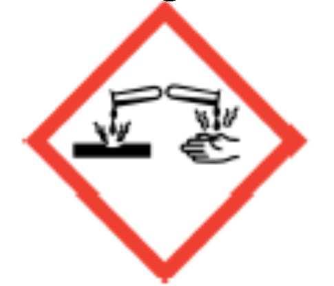2.2 Elementy oznakowania zgodnie z Rozporządzeniem (WE) 1272/2008 (CLP) Piktogram GHS - Kody piktogramu GHS05 - Hasło ostrzegawcze: Niebezpieczeństwo - Zwroty wskazujące rodzaj zagrożenia: H315