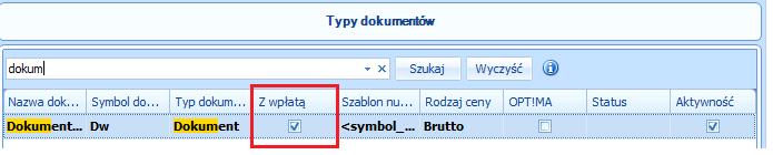 Rysunek 24. Dokum ent z w płatą na konto W celu uzupełnienia salda należy np.