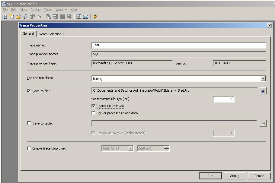 SQL Server Profiler to potężne choć rzadko wykorzystywane narzędzie do analizy problemów z wydajnością bazy danych. Wykorzystując profiler do przechwytywania śladów (ang.