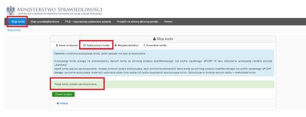 6. Po poprawnym zalogowaniu do kafla Bezpłatne zgłaszanie dokumentów finansowych ukaŝe się przed