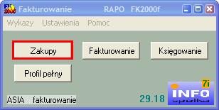 Fakturowanie zakupów PZ (przychód zewnętrzny) Zakupy rejestrowane są przy pomocy programu FAKTUROWANIE.