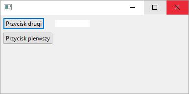 NONE); button2.settext("przycisk drugi"); text=new Text(shell, SWT.NONE); button1=