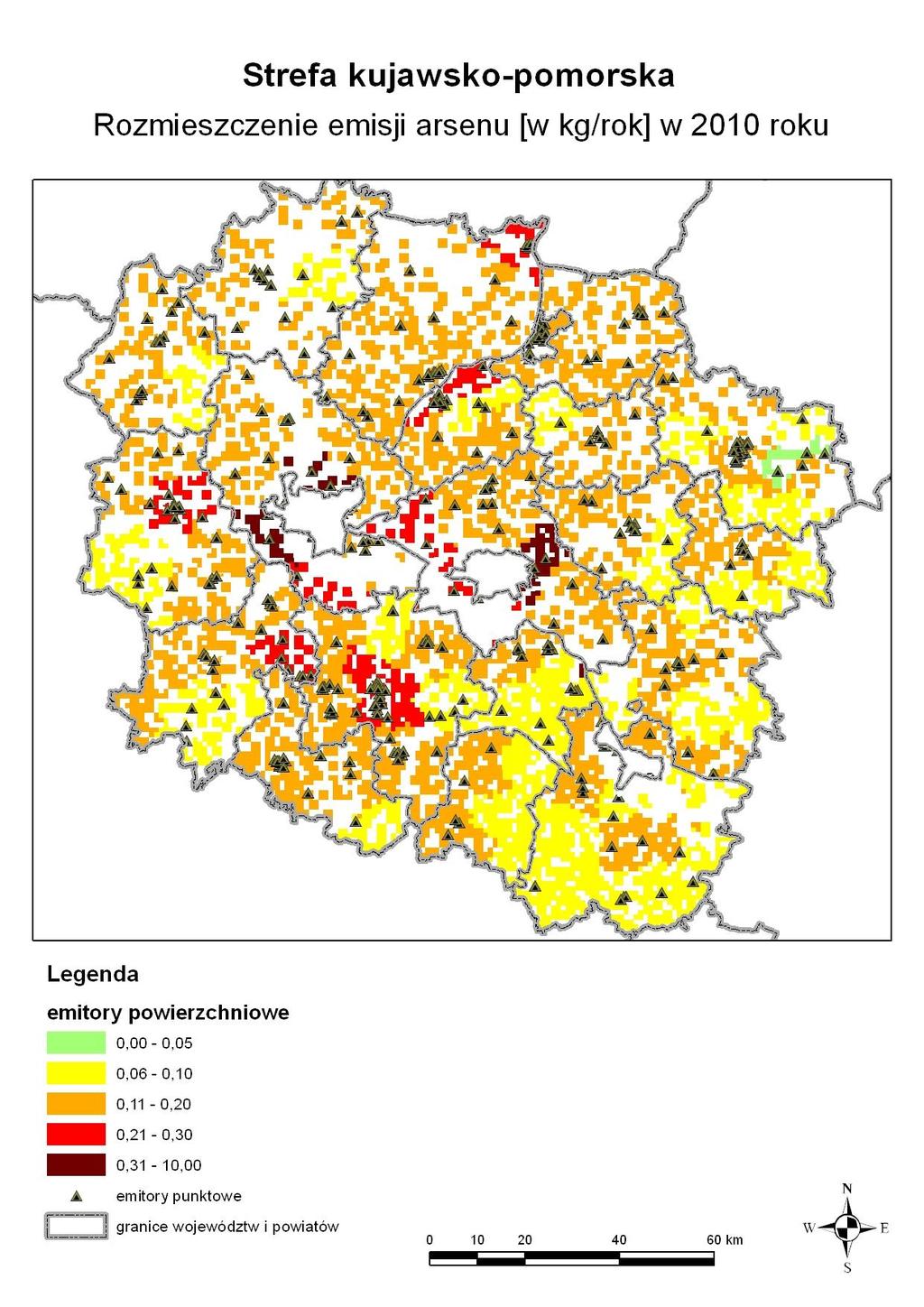 Program ochrony powietrza dla strefy kujawsko-pomorskiej ze względu na pył PM10, benzen i arsen 121 Rysunek 17.