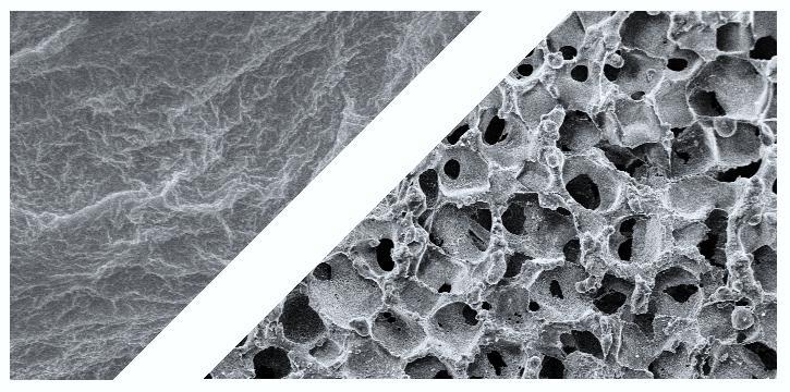 Rusztowania tkankowe- metody wytwarzania Solvent casting/salt leaching Porowatość do