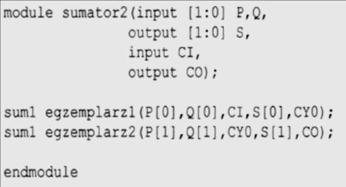 przykład 2 sumator 2-bitowy Notacja pozycyjna
