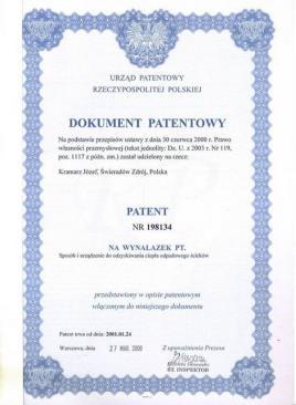 Przedmiot ochrony Prawo wyłączne udzielane przez UPRP Czas trwania ochrony wynalazek patent 20 produkt leczniczy lub środek ochrony