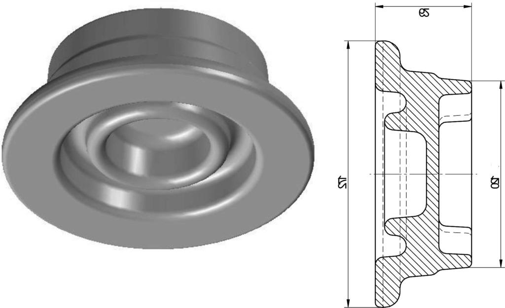 1240 Fig. 1. Model of rim drop forging 2. Theoretical analysis Presented issues concern the forging process of a plane wheel rim forging.