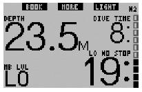 Po osiągnięciu powierzchni na wyświetlaczu przez 5min wyświetlany jest aktualny (zredukowany) poziom MB. Po 5min.