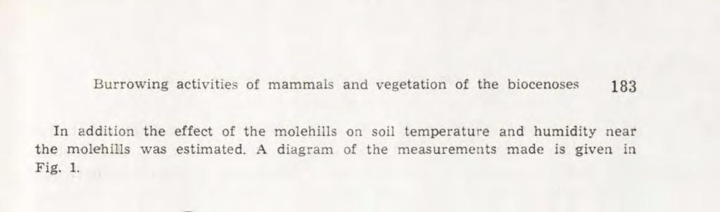 stubbly field (Table 1). Humidity of Table 1 Differences in soil humidity in burrows of M. arvalis and. in undisturbed soil (depth 0 30 cm). Date of No.