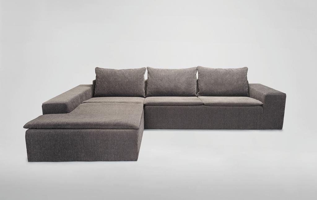 Spacious, extra wide corner sofa, ideal for large living-rooms. Law and soft it invites to lounge on.