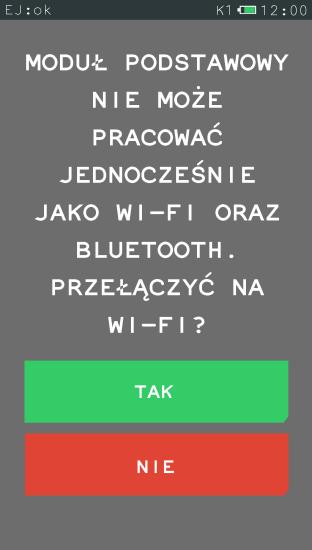 obsługiwać jednocześnie jeden interfejs (BT lub WiFi) nie można