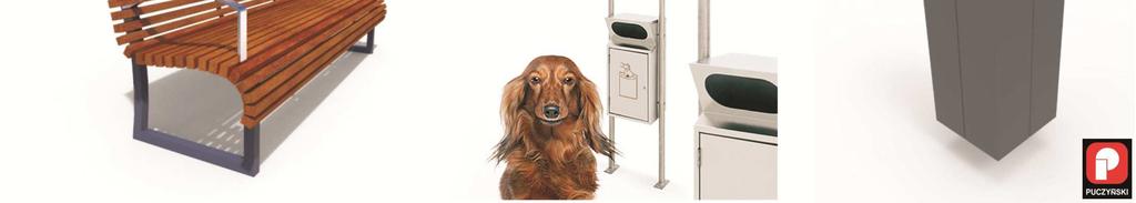 Zestawienie uzupełnia pojemnik na psie odpady w wygodnej dla użytkowników ale i eleganckiej,