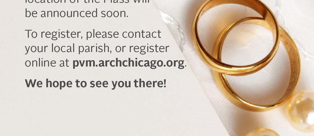 Marriage. Please enter Jubilarian names by July 16 to Eventbrite so we can prepare the invitations.