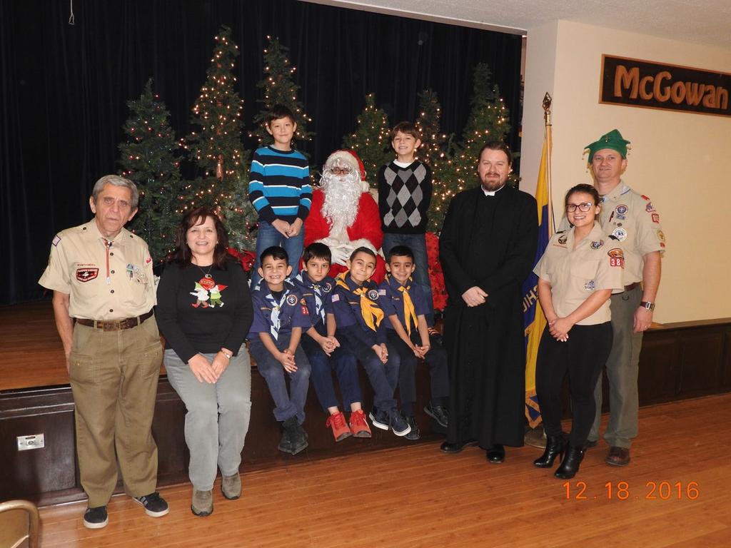 Solemnity of Mary, the Holy Mother of God Page Nine Boy Scout Troop 803 Meet Santa! On Decemeber 18, 2016, our Boy Scout Troop 803 met St. Nicholas in our McGowan Hall!