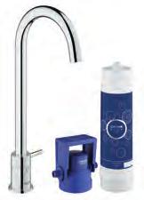 sztorcowy GROHE Blue Minta Mono z funkcją filtrowania pokrętło do wody przefiltrowanej zasięg obrotu 150 typ zabezpieczenia IP 21 zasilacz 230 V AC 50 Hz z transformatorem 6 V DC filtr