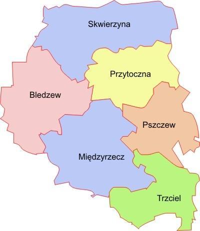 . Charakterystyka gminy.1. Położenie Gmina Międzyrzecz to gmina miejsko wiejska położona we wschodniej części województwa lubuskiego, w powiecie międzyrzeckim.