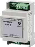 PRZEKAŹNIK WYCIEKU WODY VVK 2 to przekaźnik monitorujący rezystancję podłączonych do niego czujników wycieku wody.