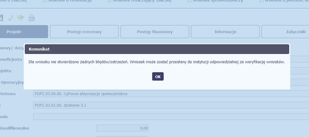 Jeżeli po jej wywołaniu SL2014 nie wykryje żadnych błędów, zostaniesz o tym poinformowany odpowiednim komunikatem.