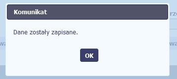 uwagi. Po poprawie danych, wybierz ponownie funkcję Zapisz.