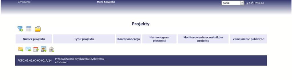 2.3. Jak korzystać z funkcji wyszukiwania? Możliwe jest wyszukiwanie projektów według wybranych kryteriów.