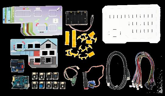 Lego 7.1 2 6 6 Plansza, na której umieszczamy moduły elektroniczne 7 Zestaw nakładek tematycznych po jednej dla każdego scenariusza dydaktycznego 7.