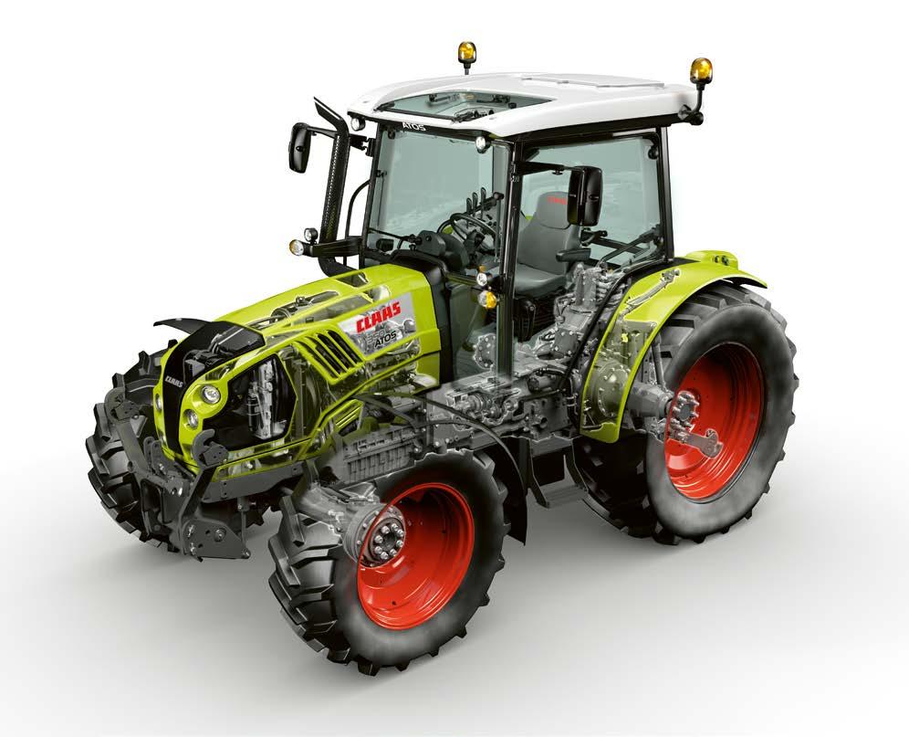 Koncepcja elastycznego ciągnika CLAAS. Budowa Koncepcja ciągników CLAAS. Ogumienie do 38 cali.