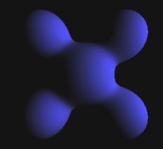 Model oświetlenia Phonga Kolor w danym wierzchołku/fragmencie (zależnie, czy cieniowanie Gouraud, czy Phonga), oblicza się sumując wartości dla wszystkich źródeł światła: lights W tym wypadku iloczyn