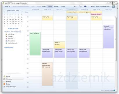 Zarządzanie wpisami w kalendarzu Możliwość