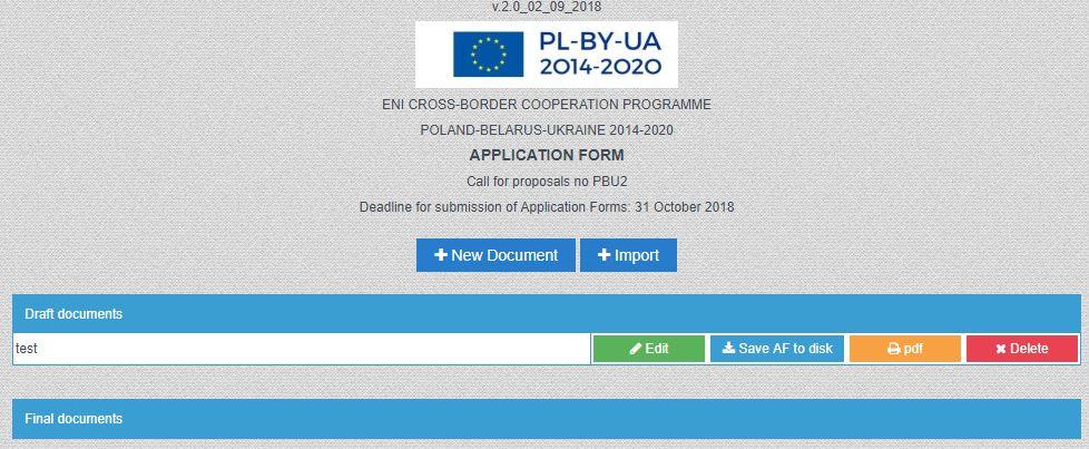 INSTRUKCJA WYPEŁNIANIA FORMULARZA WNIOSKU APLIKACYJNEGO (APPLICATION FORM) Link do pobrania generatora do wypełnienia formularza wniosku aplikacyjnego (tzw.