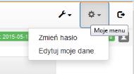 8. Zmiana hasła Aby zmienić hasło w systemie konieczne jest przejście z poziomu danego konta do moje menu oraz kliknięcie