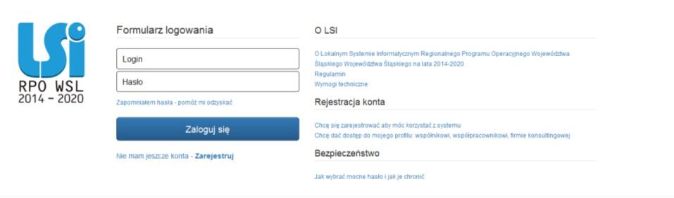 2. Zakładanie konta użytkownika Do celów rejestracji służy link: Nie mam jeszcze konta Zarejestruj.