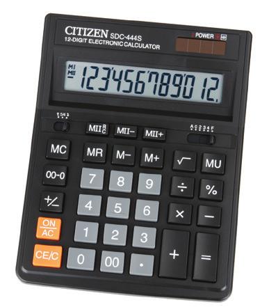 zasilanie; : 15 x 199 x 0,5 mm; waga: 209 g 8 Kalkulator Citizen SLD 200N wyświetlacz Kalkulator Citizen SDC 888XBK