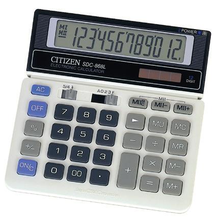 12092 Kalkulator Citizen SDC 444S / 554S / 664S 12, 14 lub 16 pozycyjny (664S) wyświetlacz; podwójna pamięć MII